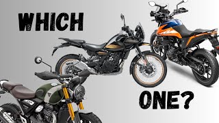 RE Himalayan 450 vs Triumph Scrambler 400X vs KTM ADV 390 X Test ride impressions  I bought one [upl. by Aroved]