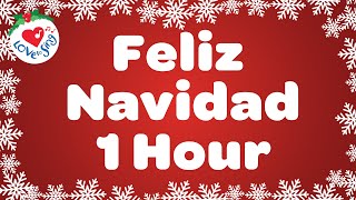 Feliz Navidad with Lyrics 1 Hour Playlist 🎅 Merry Christmas [upl. by Jacklyn]