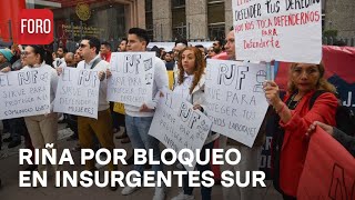 Enfrentamiento por bloqueo de trabajadores del Poder Judicial en avenida Insurgentes Sur CDMX [upl. by Gonsalve]