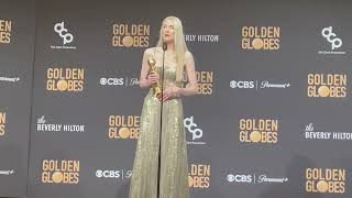 Elizabeth Debicki Best TV Supporting Actress The Crown 2024 Golden Globes press room [upl. by Peh]