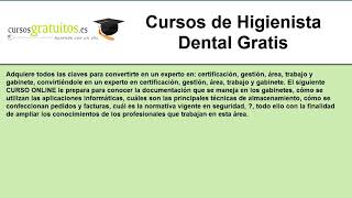 curso de higienista dental gratis [upl. by Ahola518]