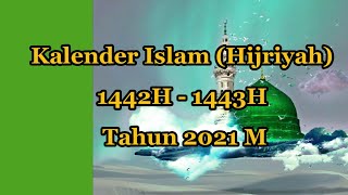 Kalender Islam  Hijiriah  1442  1443 Tahun 2021M [upl. by Rusticus506]