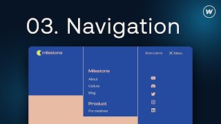 03 Advanced Webflow tutorial Fullscreen menu with custom animations and lottie [upl. by Madelon]