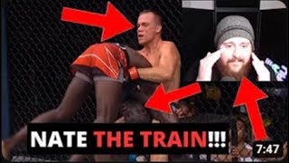 Nate THE TRAIN Landwehr Amazes MMA GURU vs David Onama Mr Jewru Reupload [upl. by Warp628]