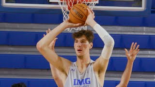 Olivier Rioux the Tallest Teenager in the World is a Major Basketball Prospect at IMG Academy [upl. by Ahtanaram]