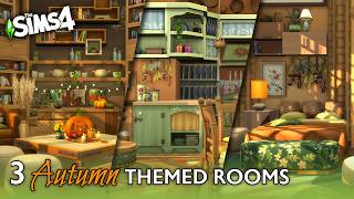 3 Autumn Themed Rooms  The Sims 4 Stop Motion Speed Build  No CC [upl. by Dougie668]