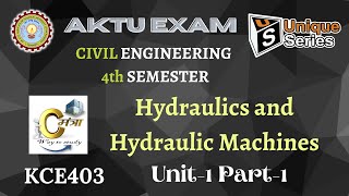 Unit 11  Hydraulics and Hydraulic machines  HHM Lecture  AKTU Civil Engineering  uniqueseries [upl. by Eelyahs]