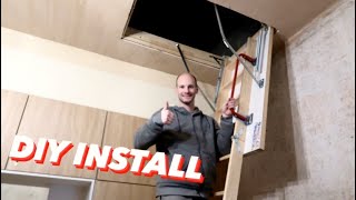 HOW TO INSTALL A KEYLITE LOFT LADDER BY YOURSELF [upl. by Gus]