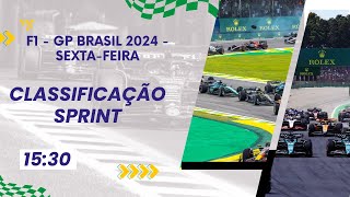 FORMULA 1 AO VIVO  CLASSIFICAÇÃO SPRINT  GP BRASIL 2024  Narração Comentários e Bate papo [upl. by Olvan]