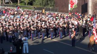 USMC West Coast Composite Band  2015 Pasadena Rose Parade [upl. by Gilleod]