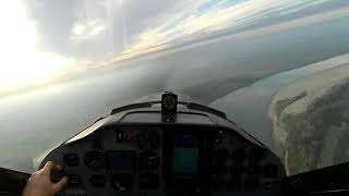 Tecnam P92  Racing over Po river with a friend [upl. by Ailefo853]