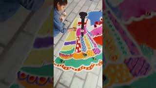 Diwali Rangoli wow its Amazing 😍🤩 [upl. by Seftton]