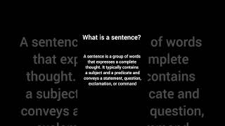 What is a sentence  Types of sentence  Examples of sentence whatisentence ylt youtubeshorts [upl. by Anidam140]