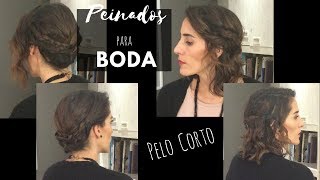 PEINADOS para BODA  pelo corto  fáciles [upl. by Gates]