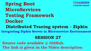 Spring Boot Distributed Tracing Integrating Zipkin Server in Microservice environment  Session27 [upl. by Tselec487]