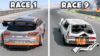 BeamNG Racing But Every Race Gets Progressively Worse [upl. by Tu442]