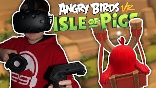 My first Virtual Reality video  Angry Birds VR Isle of Pigs [upl. by Phina156]