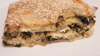 Turkish Borek Recipe with Spinach and Cheese  Filo Pastry [upl. by Magavern]