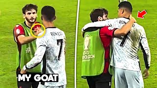 Cristiano Ronaldo meet Khvicha Kvaratskhelia at fulltime against Georgia 😍❤️ [upl. by Eseer]