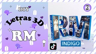 💙DIY l RM  INDIGO Letras 3D💙  AniDiyBTS [upl. by Machute]