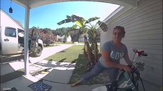 Porch Piracy in Action  Caught by Vivint Doorbell Camera [upl. by Analaj]