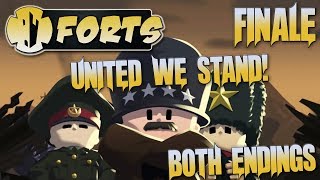 Forts Campaign 14 Crazy Finale United Against One Foe Both Endings [upl. by Llebiram]