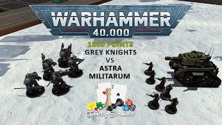 Tabletop Simulator 40k Match 2 Grey Knights vs Astra Militarum [upl. by Nikolas]