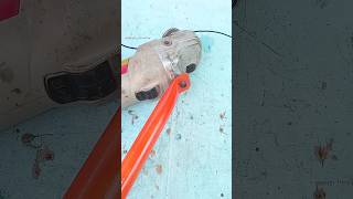 DIY grass trimmer using an angle grinder shorts diy tools lawnmower [upl. by Ubald]