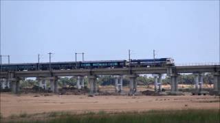 A Bike Ride to Palar Bridge and Back to Back Diesel Train Action  Chengalpattu Bypass [upl. by Nrek]