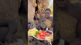 Dark cooking soup Fivestar chef from Africahadzabetribe cooking hadzabe soupfood [upl. by Noleta]