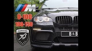 BMW X6 M Hamann Zeiten messen 0100 amp 100150 [upl. by Ydnarb]