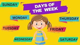 Learn Days of the Week  7 Days of the Week for kids  Learn Sunday Monday [upl. by Marr]