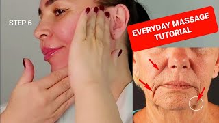 EVERYDAY FACIAL MASSAGE  Anti aging Lymphatic Drainage Massage with lifting effect [upl. by Aerdnaid]