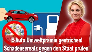 Wegfall der EAuto Kaufprämie Umweltbonus  Schadenersatzansprüche gegen den Staat [upl. by Lemar792]