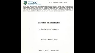 Thomas Muraco Eastman Philharmonia amp John Gosling  Beethoven Concerto No 5 Op 73 Apr 22 1972 [upl. by Ydner]