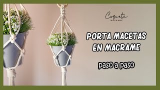 Porta macetas en 15 minutos MACRAME plantas colgantes 💐 [upl. by Kcinom596]