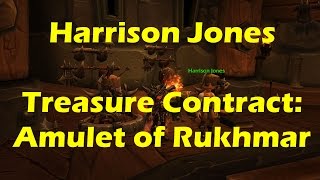 World of Warcraft WoD  Harrison Jones Treasure Contract Amulet of Rukhmar Questline WoW 61 [upl. by Azyl684]