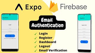 Email Authentication With Verification In React Native and Firebase App  Part 2  Tutorial [upl. by Acinahs583]
