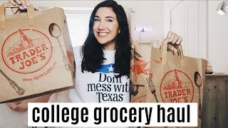 healthy college grocery haul  trader joes haul [upl. by Healy]