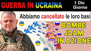 1 Dic Basi Russe COMPLETAMENTE DISTRUTTE DA PIOGGIA DI BOMBE JDAM [upl. by Margarita]