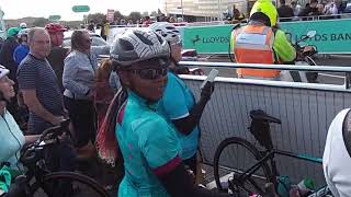 The Tour of Britain 06092024 Stage 4 Road Race Start Snippets  Derby Arena To Newark On Trent [upl. by Euqinad]