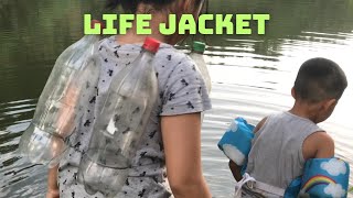 DIY Life Jacket for Kids  How to Make a Recycled Plastic Bottle Floatation Vest [upl. by Niwhsa191]