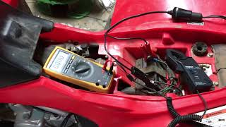 Honda TRX90  Checking Stator Output Amperage [upl. by Shank]