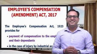 Amendment in Employee compensation act [upl. by Ylliw640]