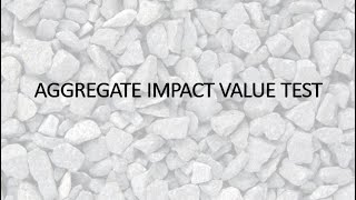 TRE lab  Aggregate Impact Value AIV Test [upl. by Walcott]