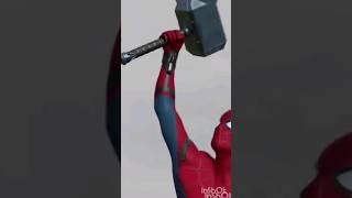 worthy spiderman vs thor  spiderman break thors hammer marvel virlshort marveling clea [upl. by Yellehs609]