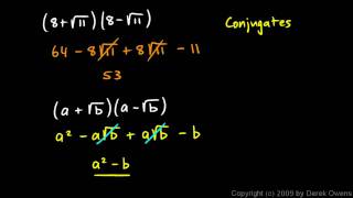 Algebra 1 119b  Conjugates [upl. by Irianat]