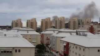 Fire at sunborn floating hotel Gibraltar pt1 [upl. by Drofxer]