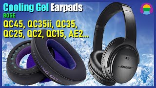 Cooling Gel Earpads for Bose QuietComfort QC45 QC35ii QC35 QC25 QC2 QC15 AE2 Headphones [upl. by Tterb419]