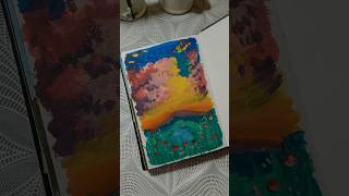 GOUACHE ART 🖼️landscapepaintinggouachepaintinggouacheshortstrendingsatisfyingyoutubeshorts [upl. by Ettedanreb]